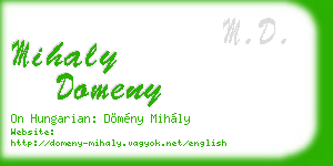 mihaly domeny business card