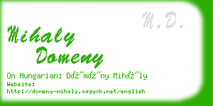mihaly domeny business card